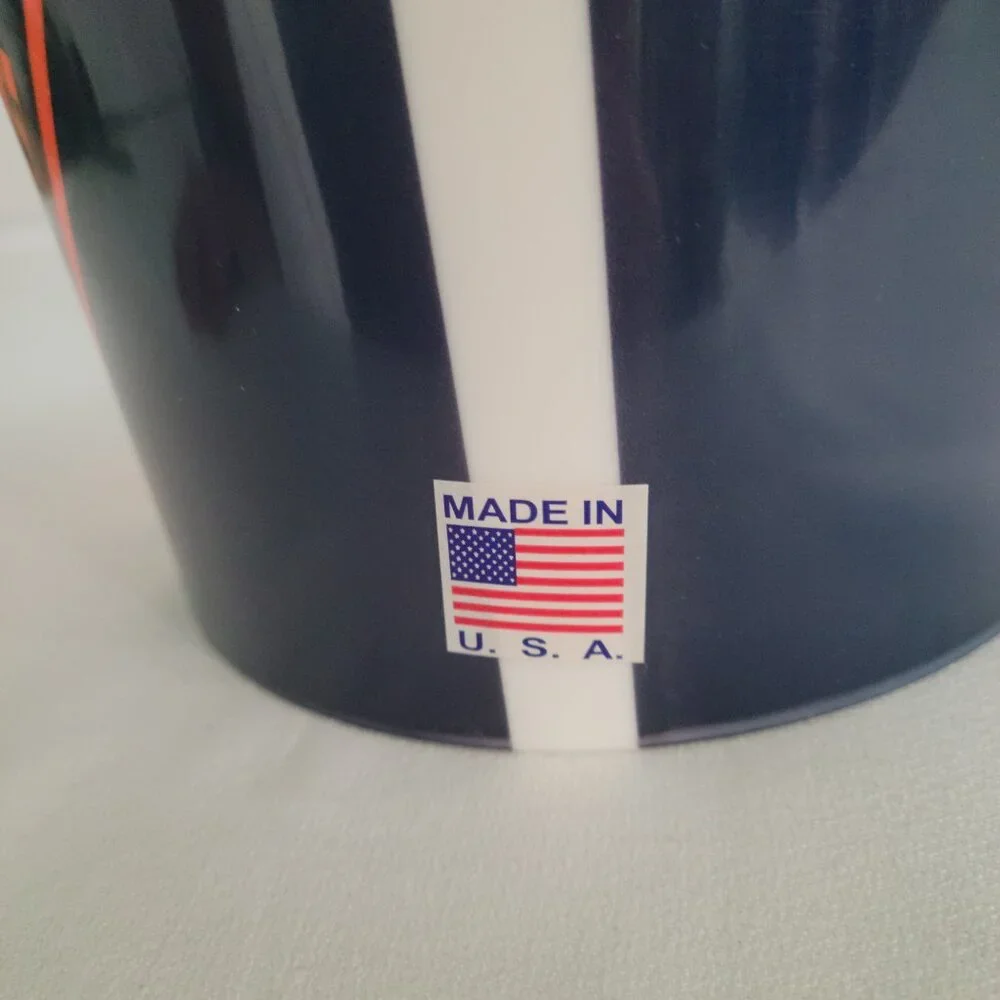 Vintage Denver Broncos NFL Plastic Thermo-Serv USA Trashcan NEW LOGO RARE RETRO